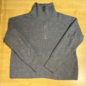 Half-zip Shaker stitch sweater NWOT